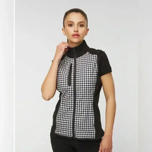 RLX Ralph Lauren Women's Golf Full
Zip Black and White Checkered Outwear…